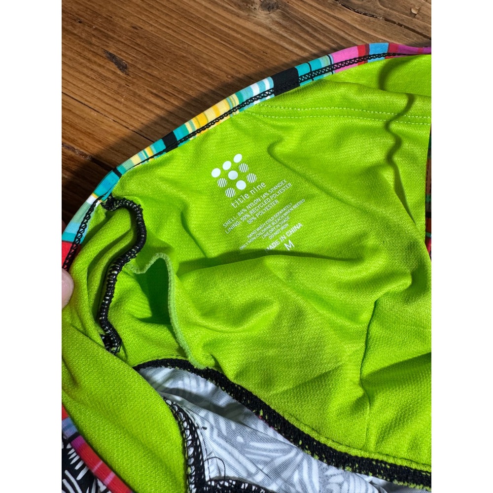 Title Nine Tankini Swimsuit Set Women Medium Multicolor Geometric Stripe 2 Piece - Picture 9 of 10